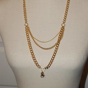 Origami Owl Gold Chain Necklace 32" Multi-Layer